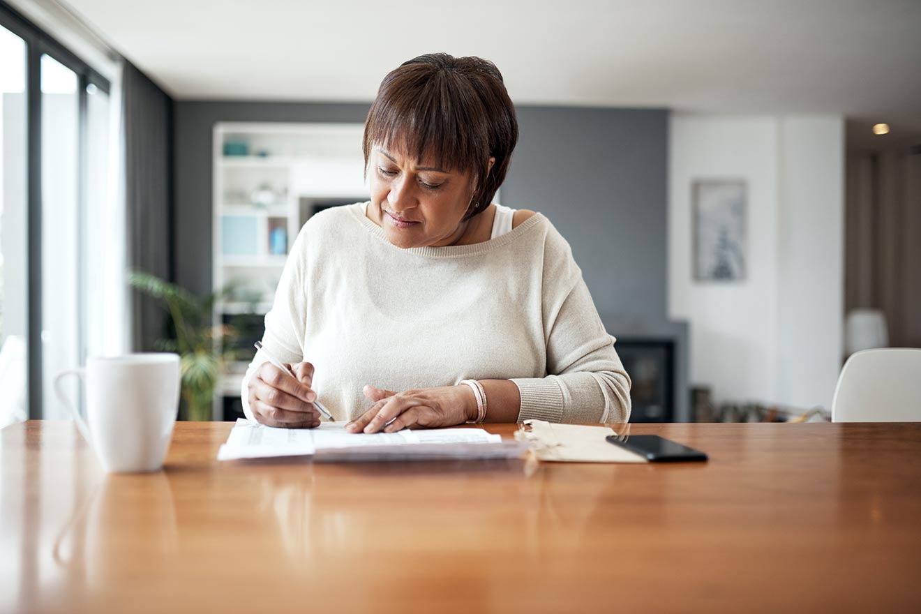 Woman Working at Home