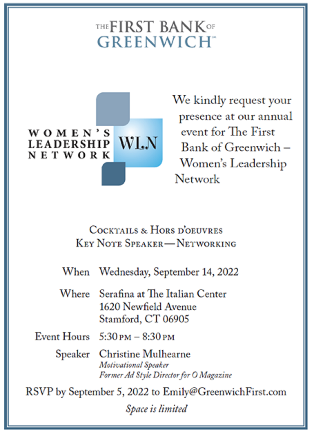 Women's Leadership Network 2022 Invitation