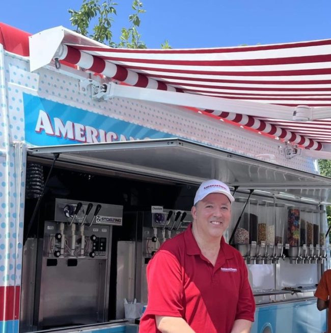 John Aversano, co-owner of the AmericanSwirl ice cream truck.
