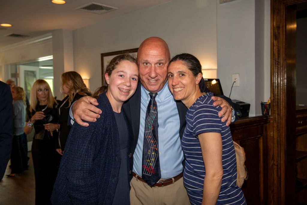 Frank Gaudio celebrates with his granddaughter, Monica (left) and his daughter, Lauren and grandaughter, Monica.